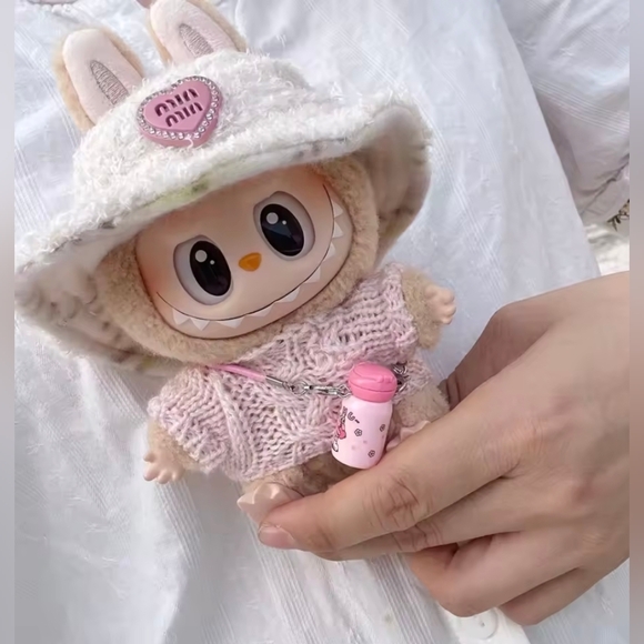 unbranded Other - Hat, Sweater And Bottle Water Set For Labubu Or Any Other 15-17cm Doll- NIP